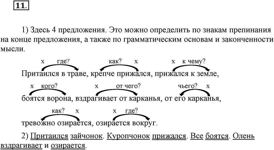 Как в языке выражаются отношения людей. §2. Словосочетание и предложение. Глава 5. Упражнение №11 — решение 1