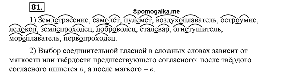 Как язык служит для общения. §11. Образование слов способом сложения. Глава 3. Упражнение №81 — решение 1