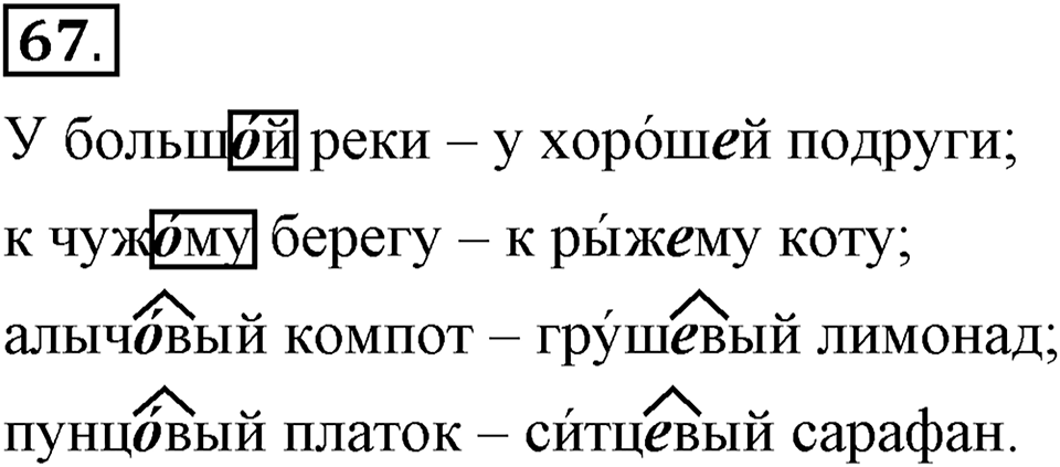Что такое современный язык. §9. Слитное и раздельное написание НЕ с прилагательными. Глава 7. Упражнение №67 — решение 1