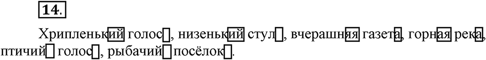 Что такое современный язык. §2. Имя прилагательное как часть речи. Глава 7. Упражнение №14 — решение 1