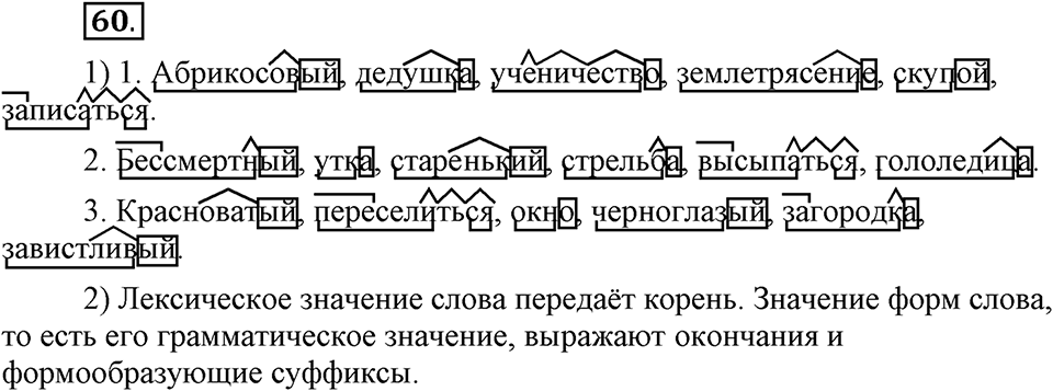 Как язык служит для общения. §7. Приставки. Глава 3. Упражнение №60 — решение 1