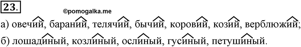 Что такое современный язык. §3. Разряды имен прилагательных по значению: качественные, относительные, притяжательные. Глава 7. Упражнение №23 — решение 1