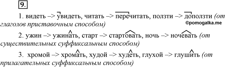 Как язык объединяет народы. §2. Глагол как часть речи. Глава 8. Упражнение №9 — решение 1