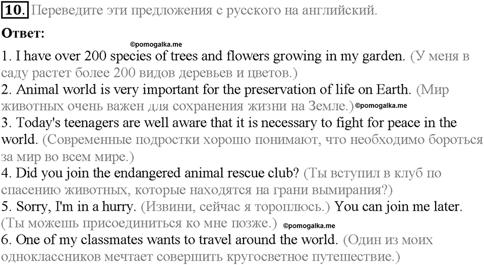 Unit 2. Let's spend time together. Страница 31. Section 2. Задание №10 — решение 1