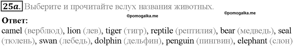 Section 2. Animals in the City. Unit 2 задание №25a-2 — решение 1