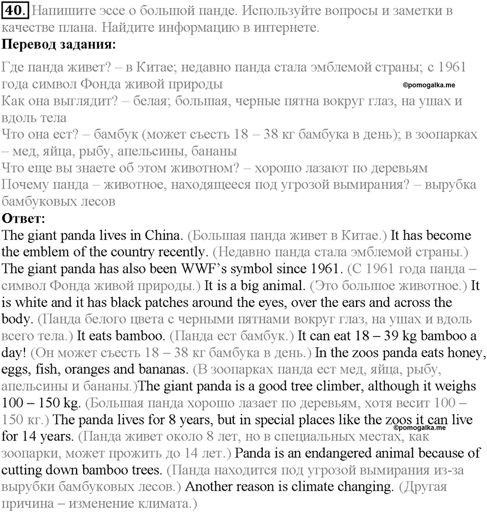 Section 2. Animals in the City. Unit 2 задание №40 — решение 1
