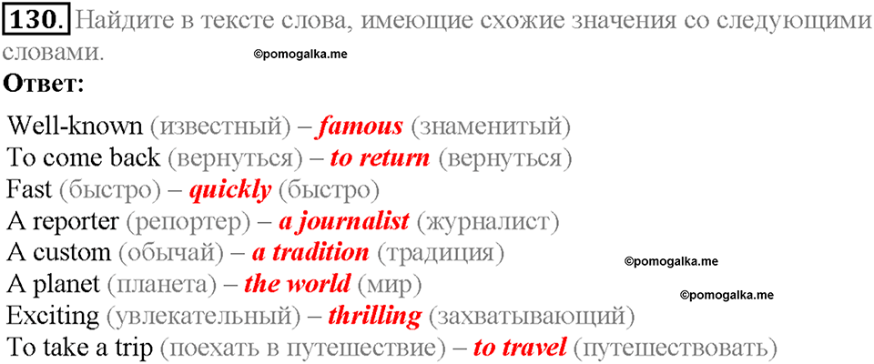 Section 6. Famous British People. Unit 3 задание №130 — решение 1