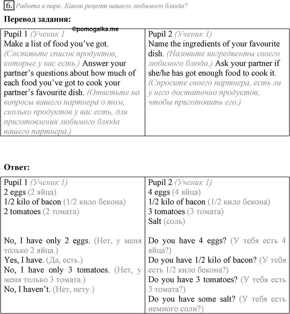 Do you like to go shopping?. Unit 4 Lesson 2 задание №6 — решение 1