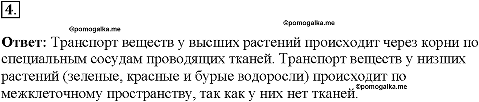 Глава 3. Жизнедеятельность организмов. Урок 11. Страницы 21-25. Номер №4 — решение 1