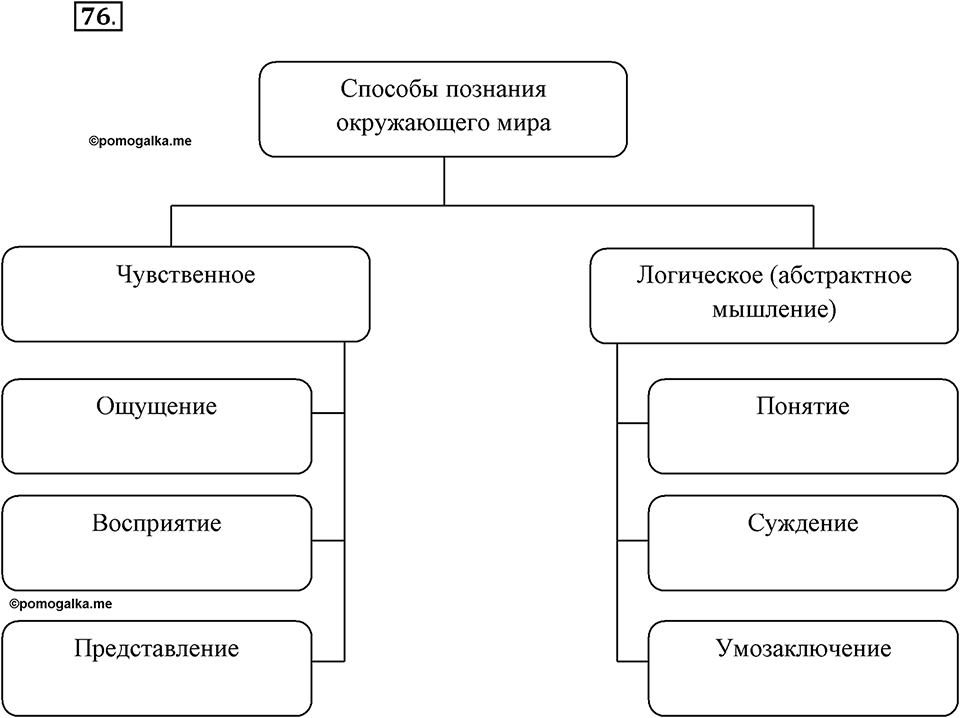 Задания к §7. Как мы познаём окружающий мир. Номер 76 — решение 1