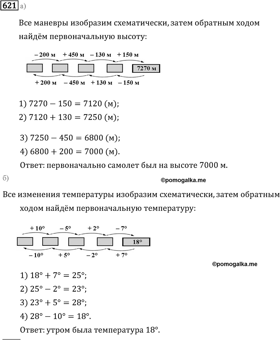 Задачи и упражнения. Рациональные числа. Номер 621 — решение 1