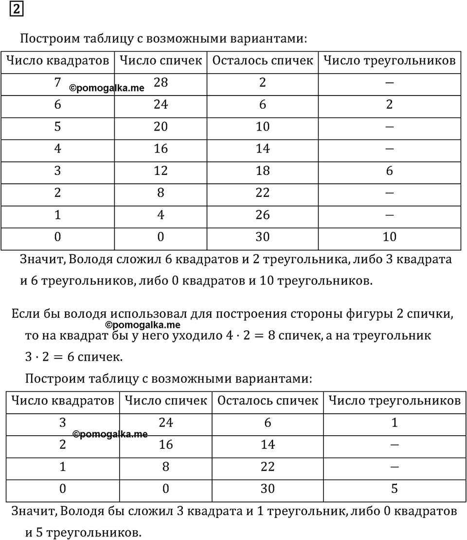 Дополнительные вопросы. Задачи, решаемые в целых числах. Страницы 102-103 Номер 2 — решение 1