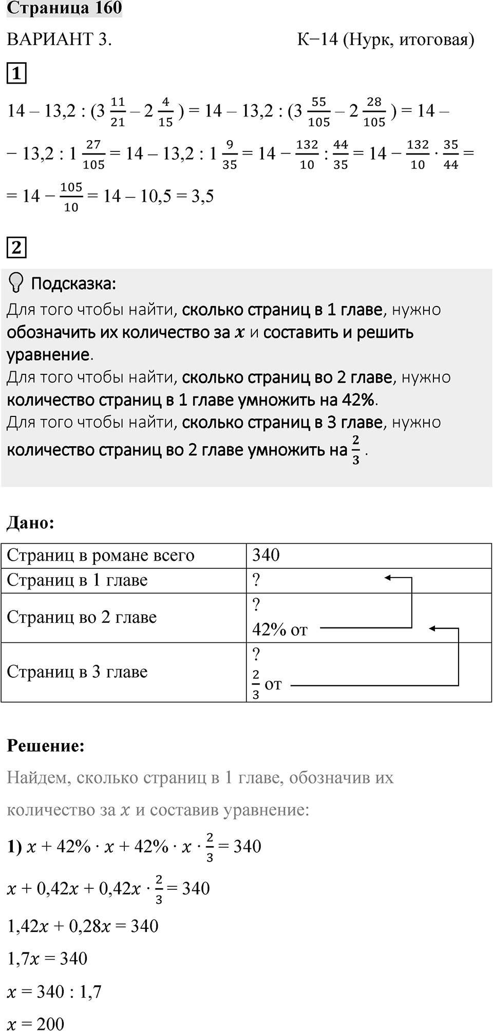 Страница 160 — решение 1