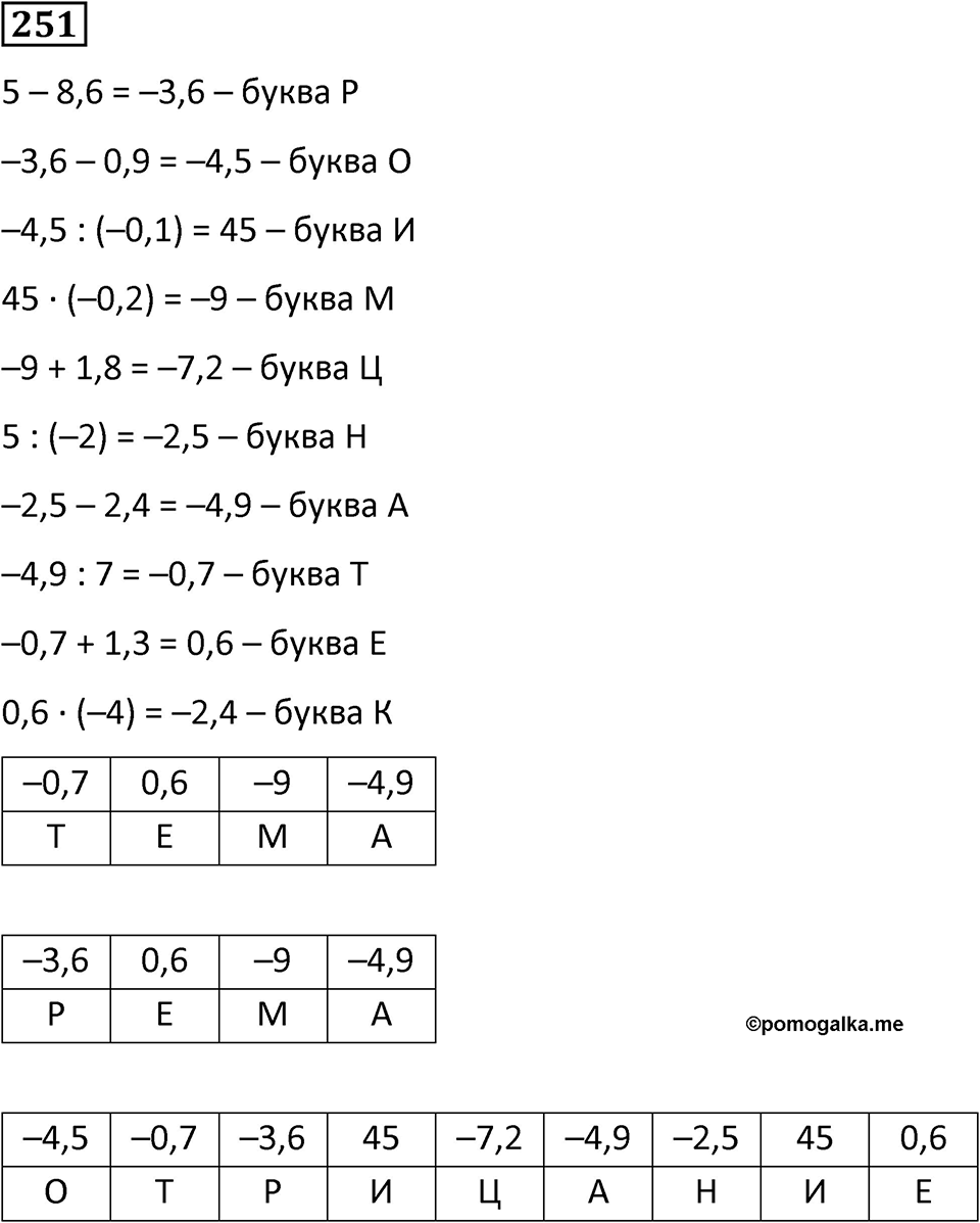 Номер 251 — решение 1