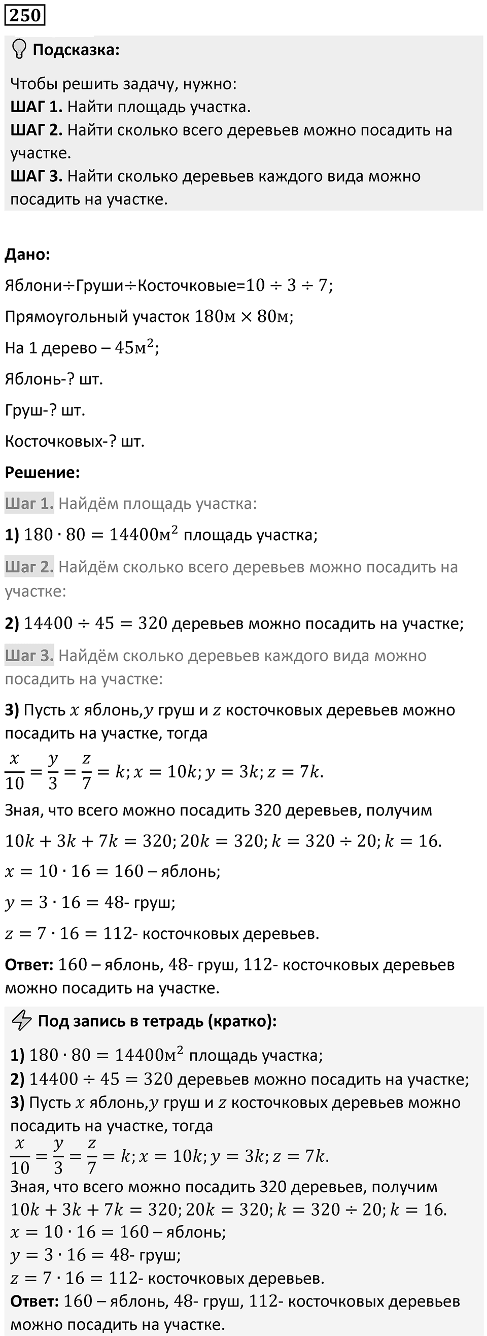 Номер 250 — решение 1