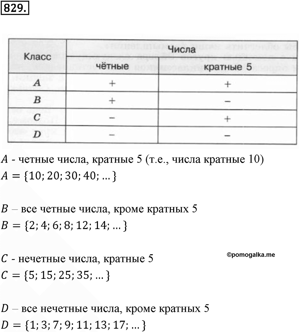 Множества. Комбинаторика. 10.2. Операция над множествами. Номер 829 — решение 1