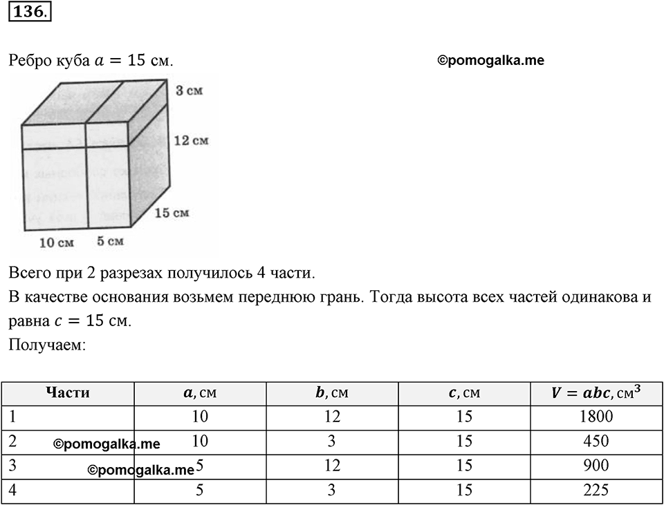 Дроби и проценты. 1.6. Столбчатые и круговые диаграммы. Номер 136 — решение 1