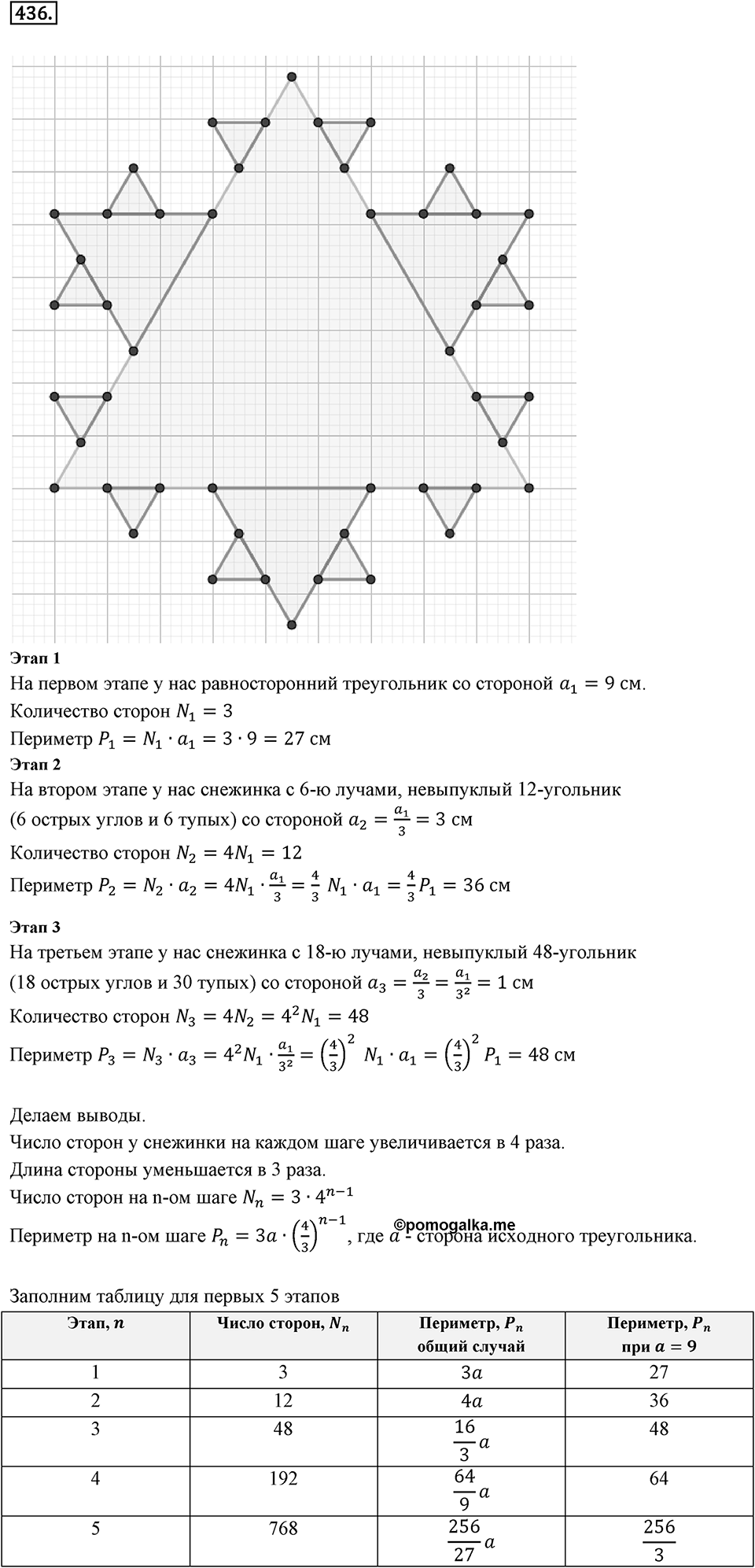 Окружность. 5.3. Построение треугольника. Номер 436 — решение 1