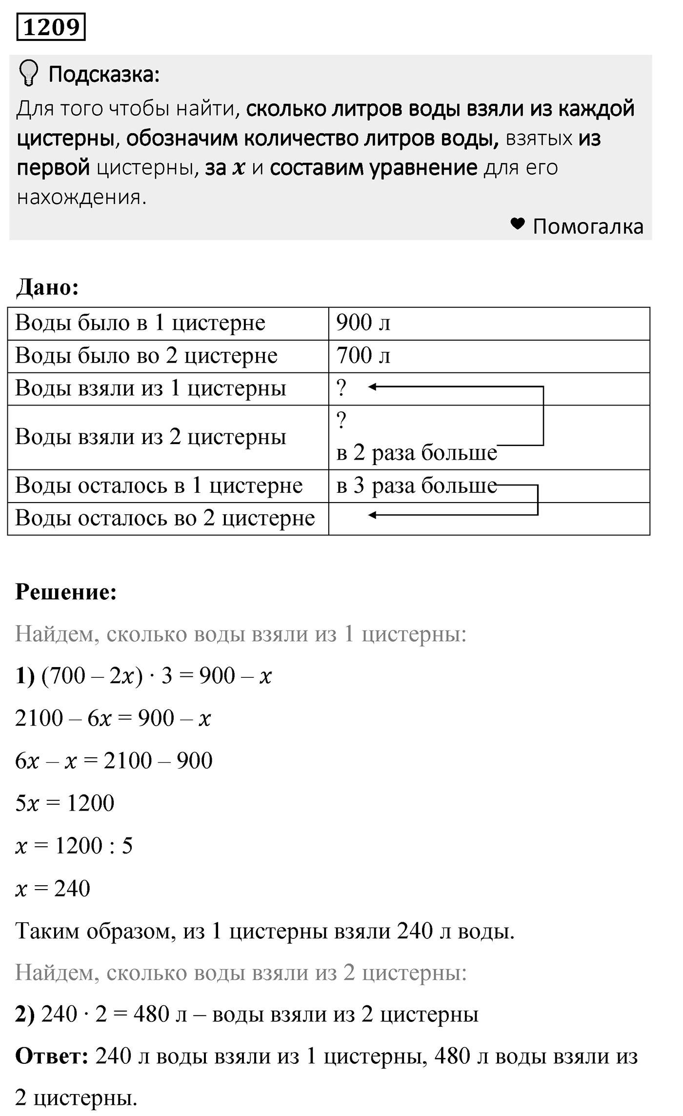 Номер 1209 — решение 2