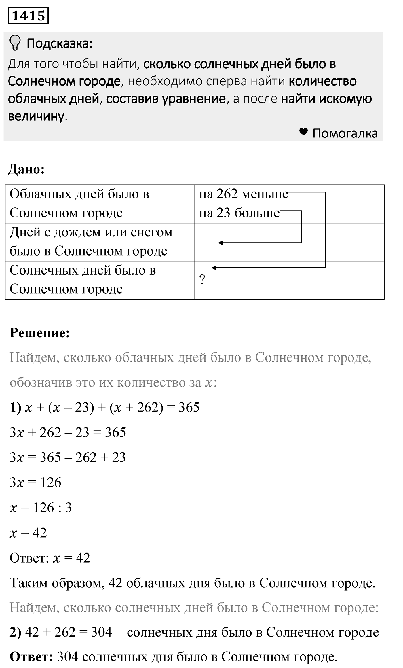 Номер 1415 — решение 2