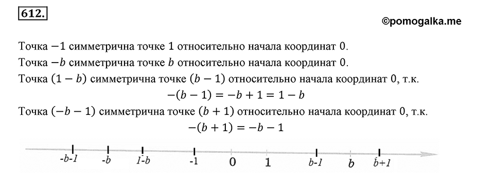 Рациональные числа. §3.8. Изображение рациональных чисел на координатной оси. Номер 612 — решение 1