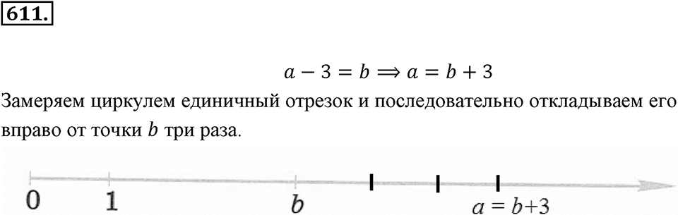 Рациональные числа. §3.8. Изображение рациональных чисел на координатной оси. Номер 611 — решение 1