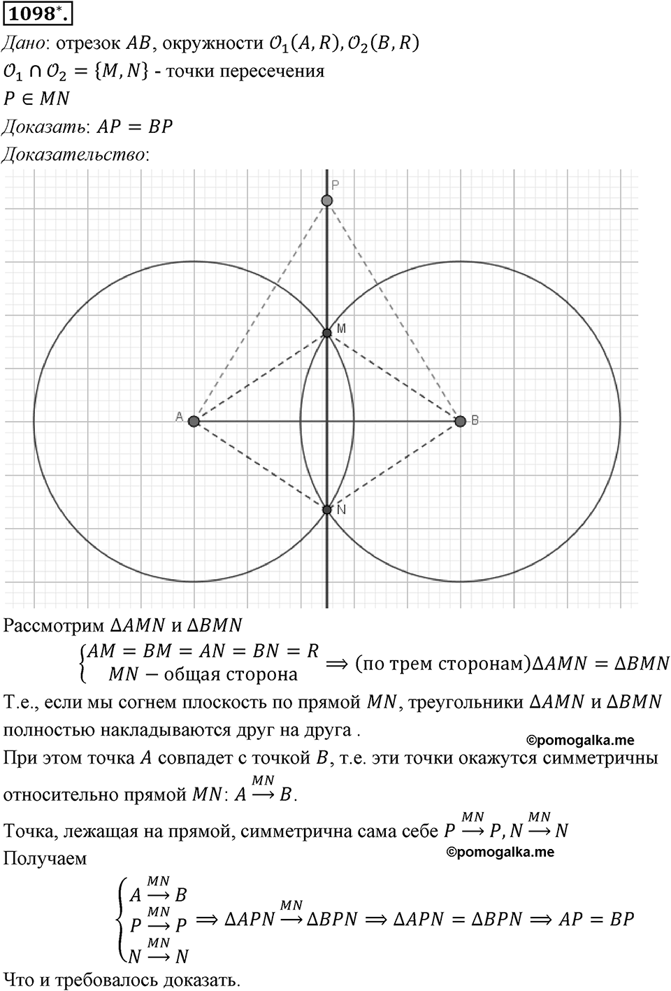 Обыкновенные и десятичные дроби. §5.10. Столбчатые диаграммы и графики. Номер 1098 — решение 1