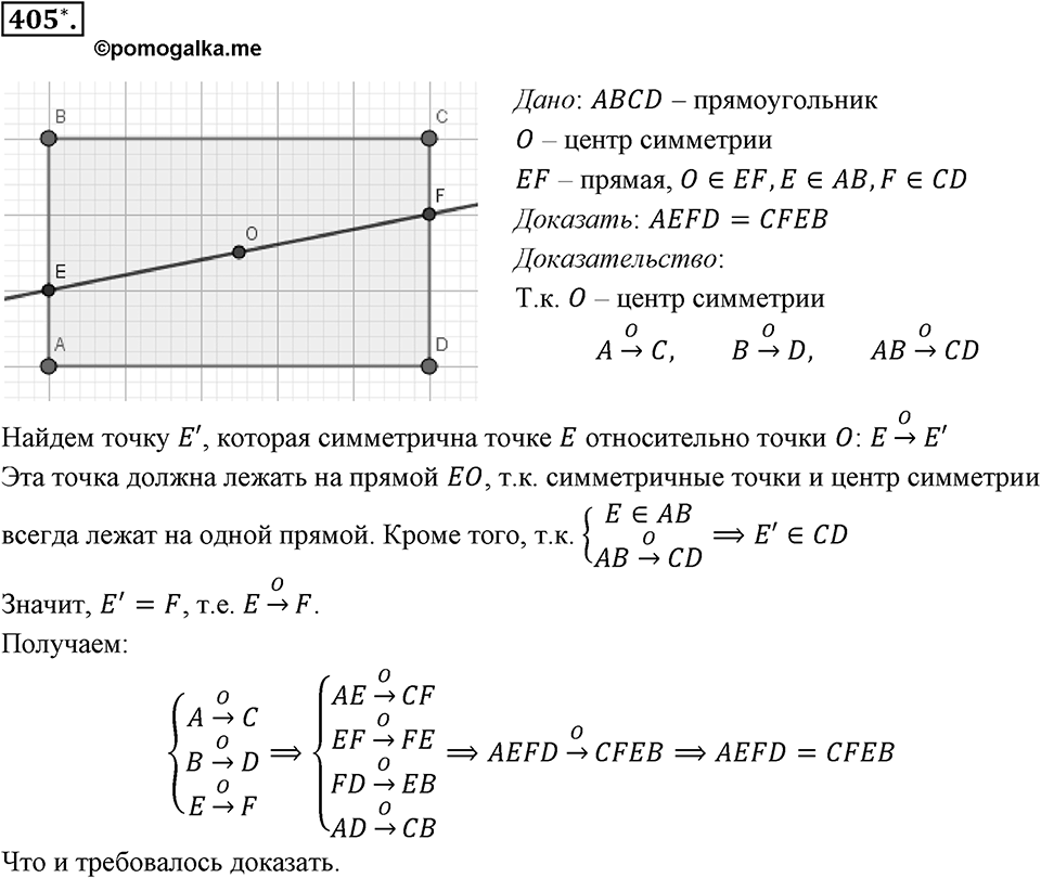 Целые числа. §2.12. Представление целых чисел на координатной оси. Номер 405 — решение 1