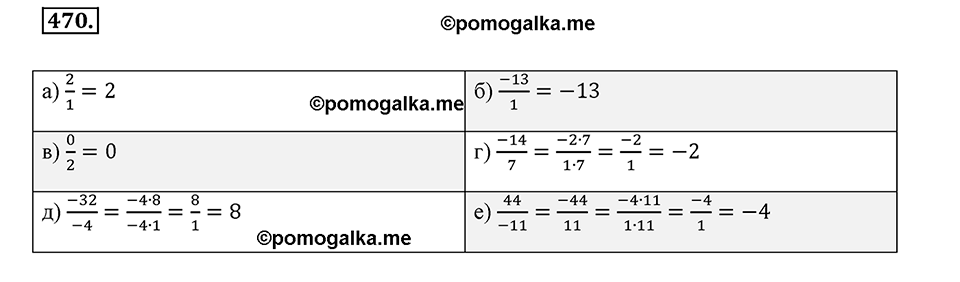 Рациональные числа. §З.2. Рациональные числа. Номер 470 — решение 1