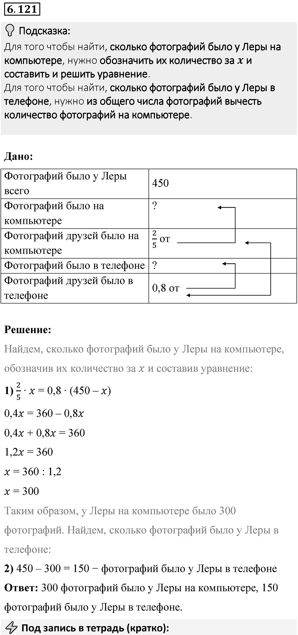 Номер 6.121 — решение 1