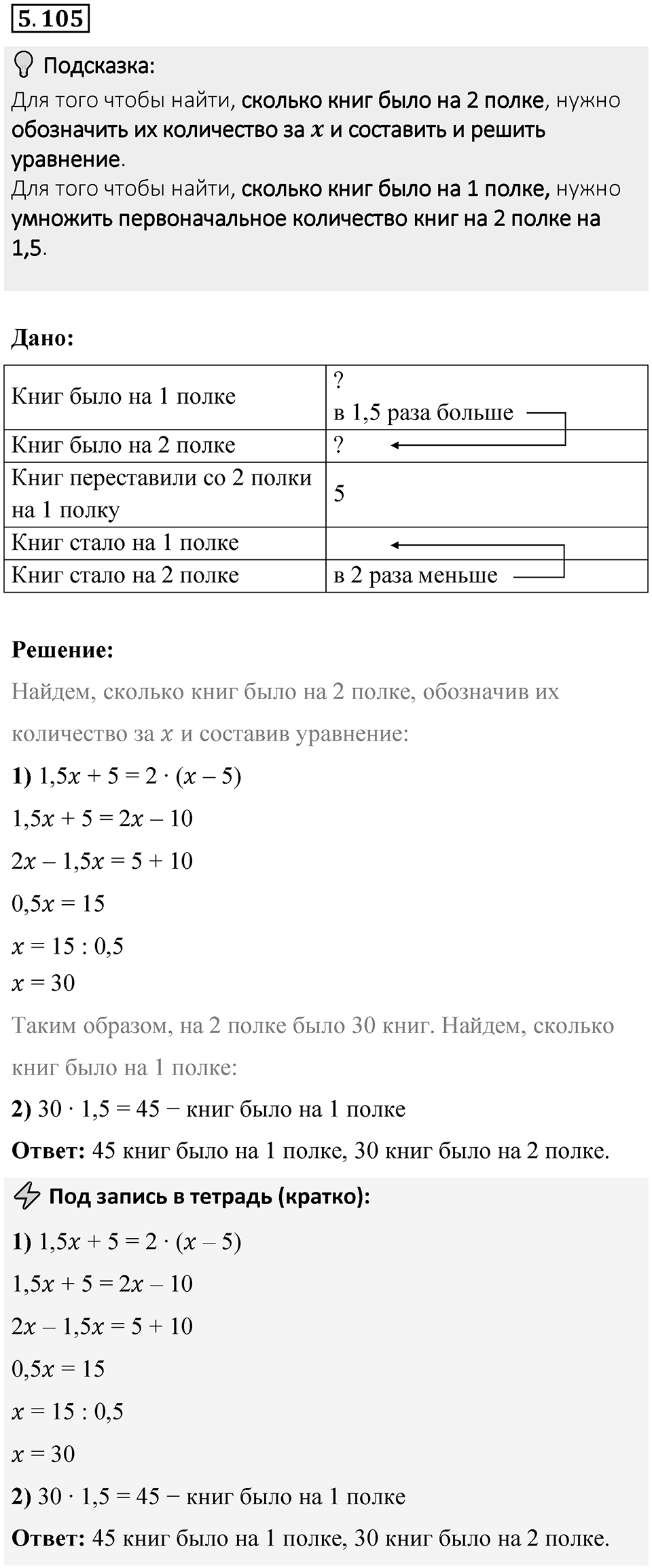 Номер 5.105 — решение 1