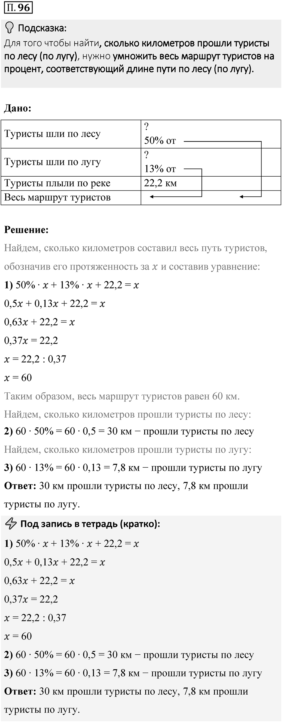 Номер П.96 — решение 1