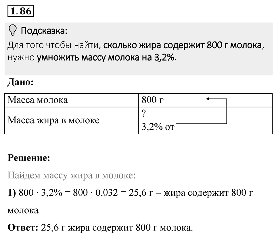 Номер 1.86 — решение 1