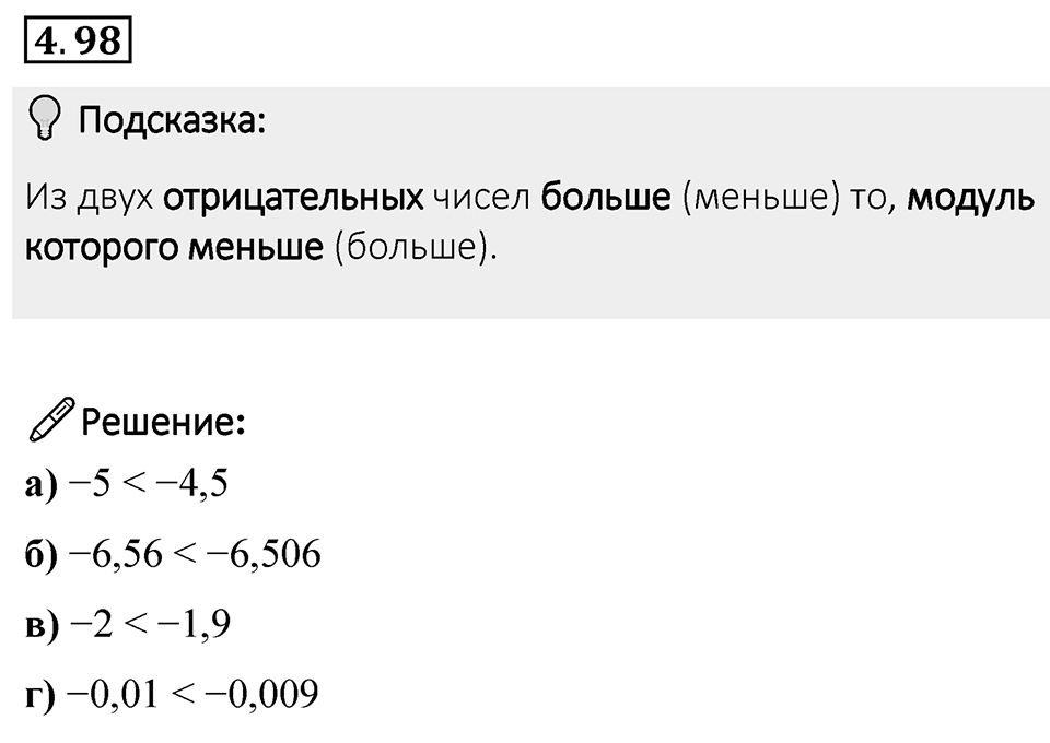 Номер 4.98 — решение 1