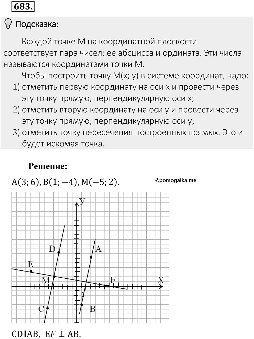 Часть 2. Рациональные числа. §9. Координаты на плоскости. Часть 2, номер №683 — решение 2