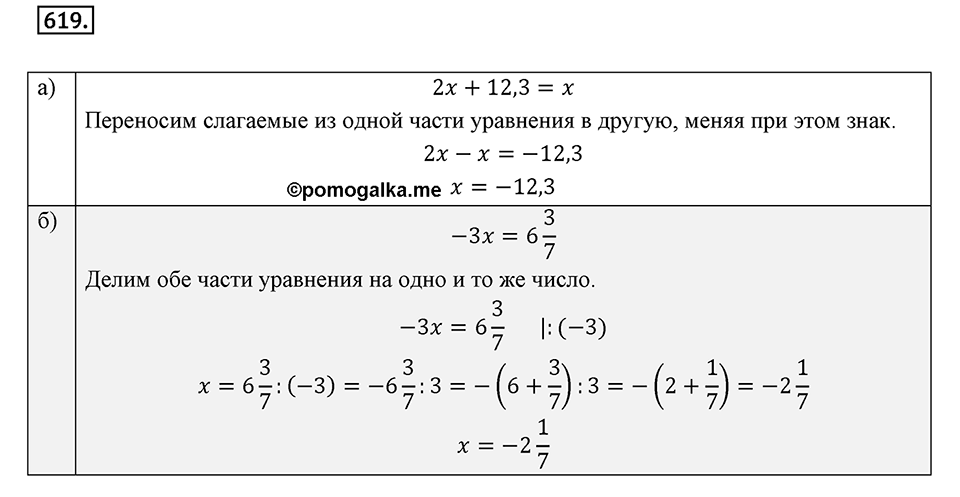 Часть 2. Рациональные числа. §9. Координаты на плоскости. Часть 2, номер №619 — решение 1