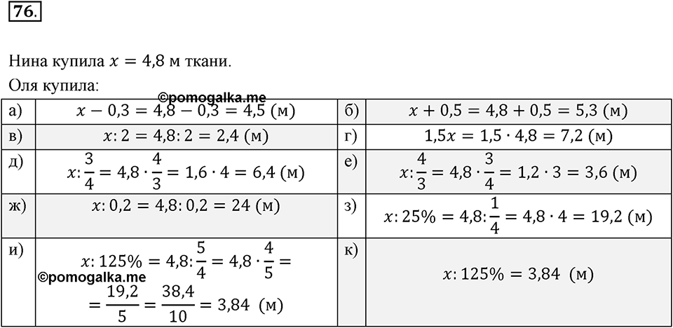 Часть 2. Рациональные числа. §5. Положительные и отрицательные числа. Часть 2, номер №76 — решение 1