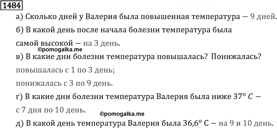 Рациональные числа. 9.48 Вопросы и задачи на повторение. Номер №1484 — решение 1