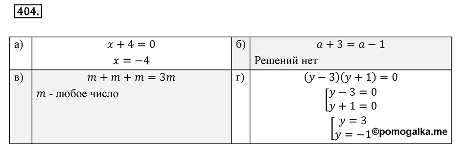 Часть 2. Рациональные числа. §8. Решение уравнений. Часть 2, номер №404 — решение 1