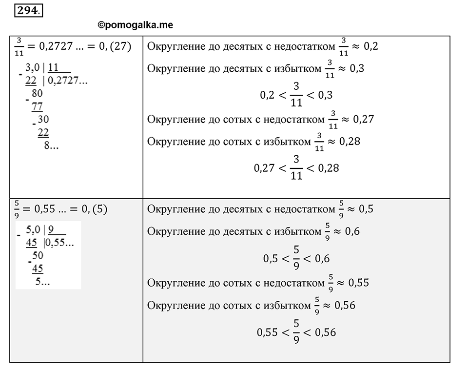 Часть 2. Рациональные числа. §7. Умножение и деление положительных и отрицательных чисел. Часть 2, номер №294 — решение 1