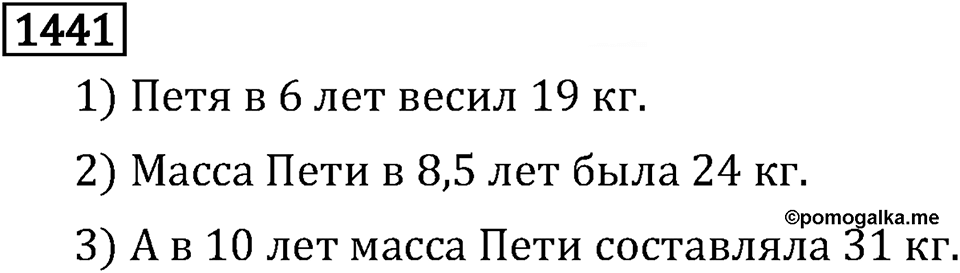 Рациональные числа. 9.47 Графики. Номер №1441 — решение 1