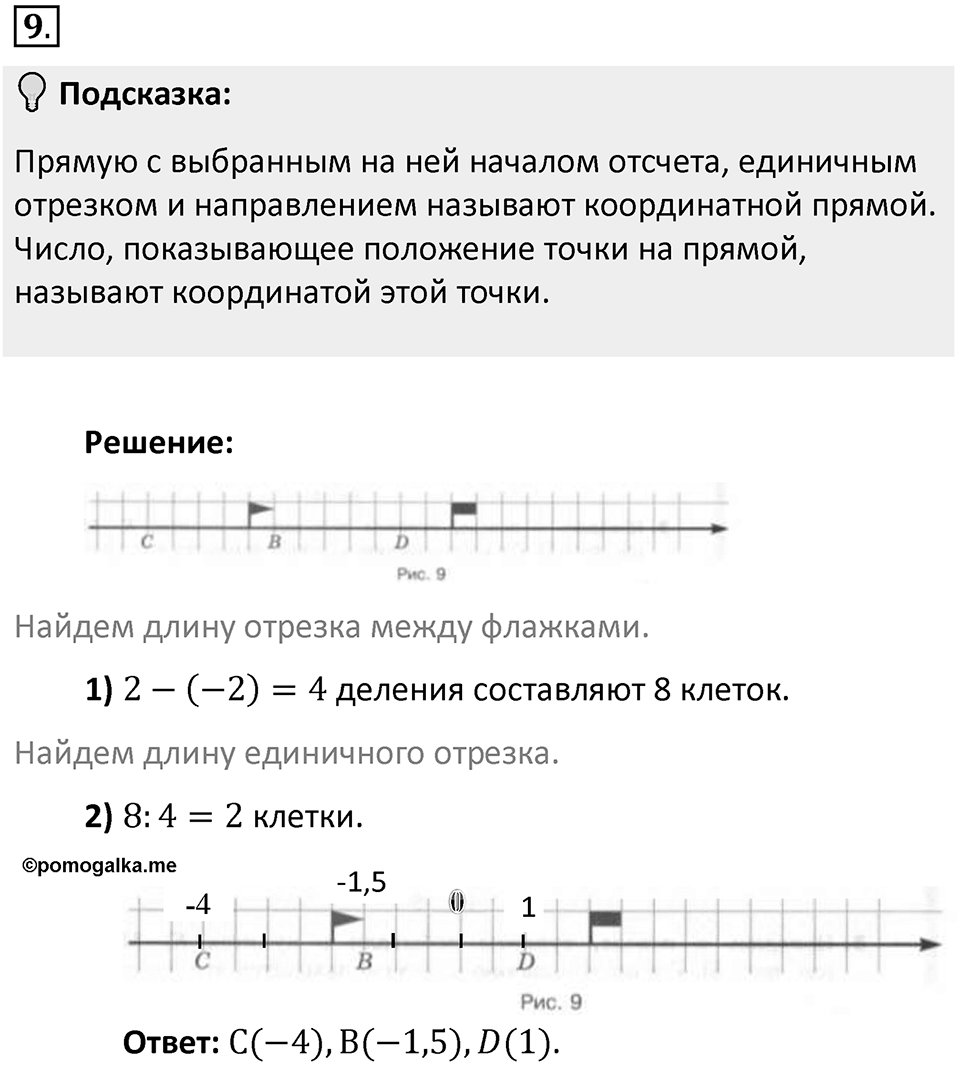 Часть 2. Рациональные числа. §5. Положительные и отрицательные числа. Часть 2, номер №9 — решение 2