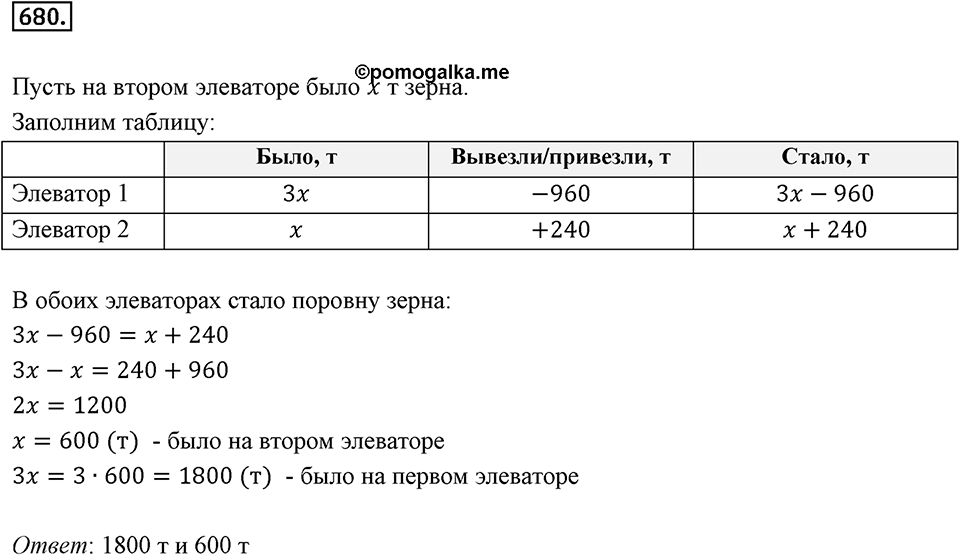 Часть 2. Рациональные числа. §9. Координаты на плоскости. Часть 2, номер №680 — решение 1