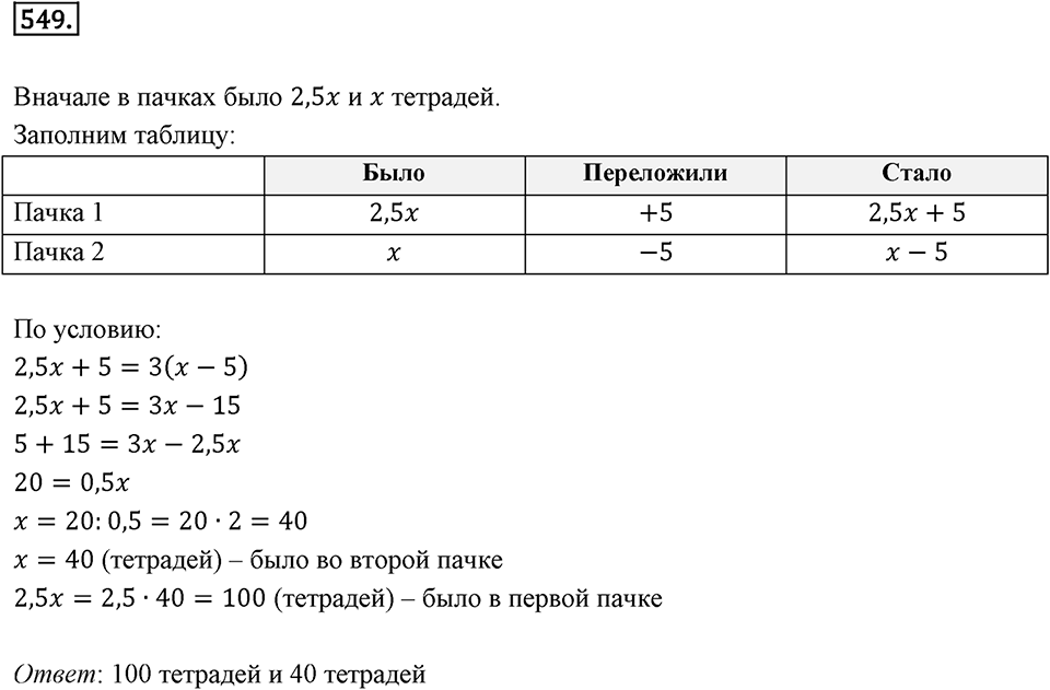 Часть 2. Рациональные числа. §9. Координаты на плоскости. Часть 2, номер №549 — решение 1