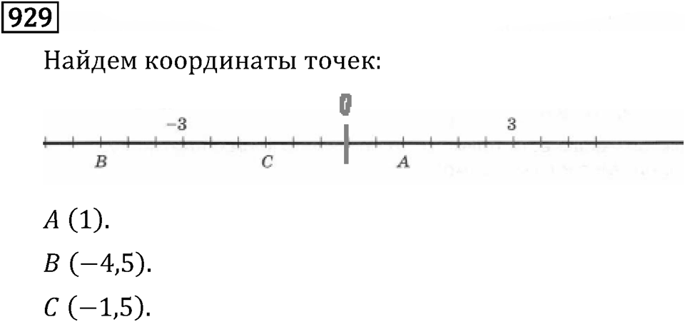 Рациональные числа. 5.27 Противоположные числа. Номер №929 — решение 1