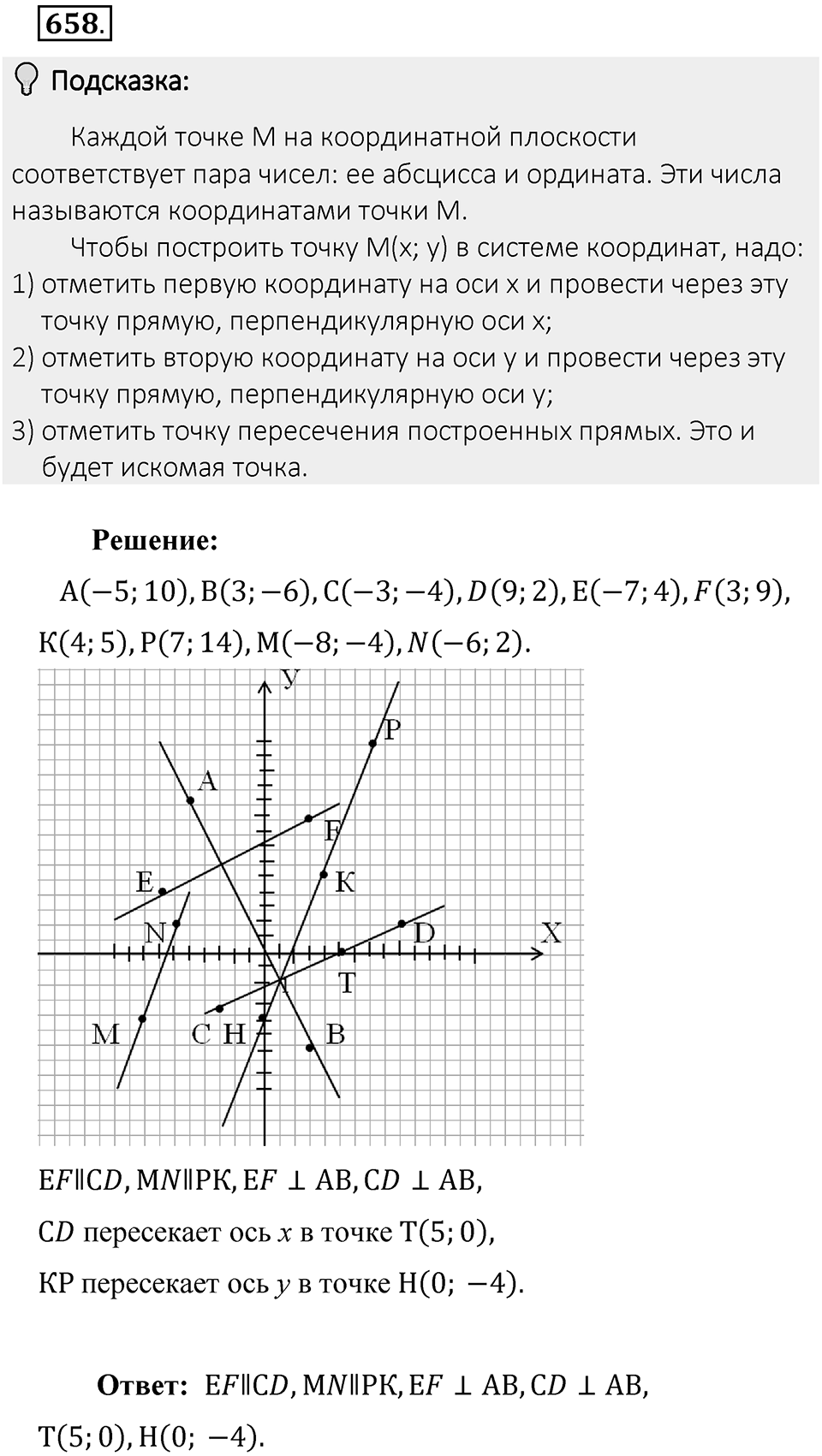 Часть 2. Рациональные числа. §9. Координаты на плоскости. Часть 2, номер №658 — решение 2