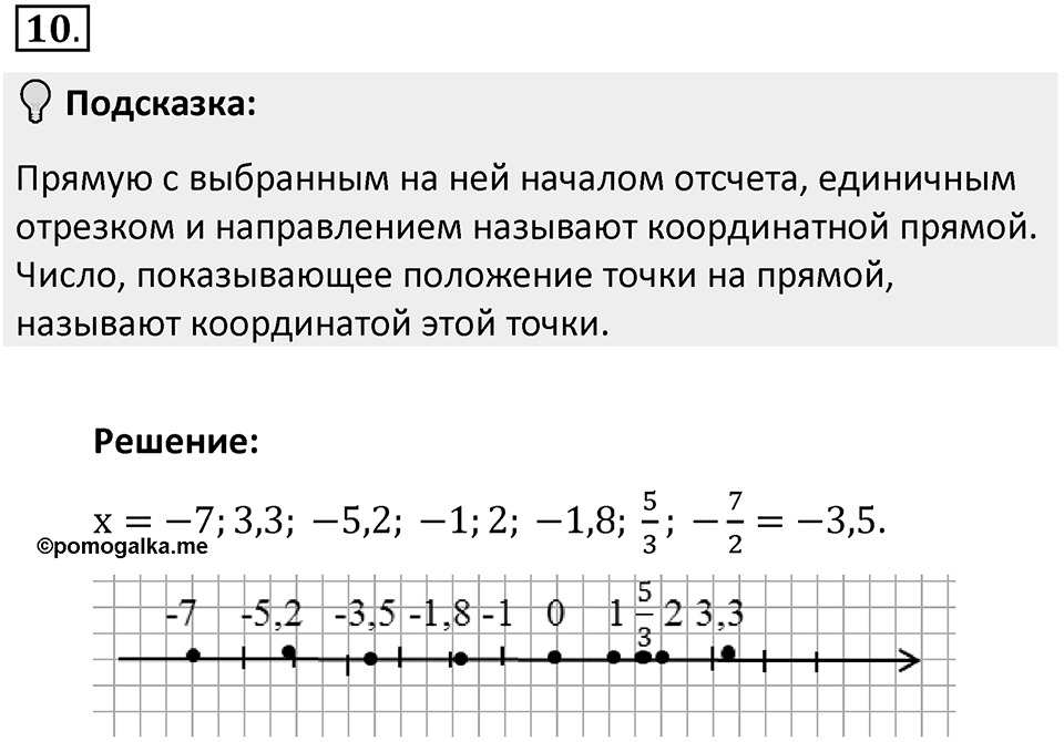Часть 2. Рациональные числа. §5. Положительные и отрицательные числа. Часть 2, номер №10 — решение 2