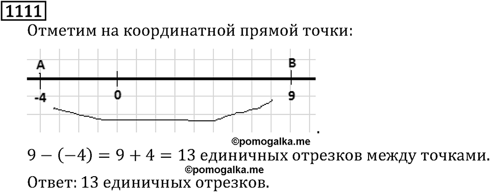 Рациональные числа. 6.34 Вычитание. Номер №1111 — решение 1