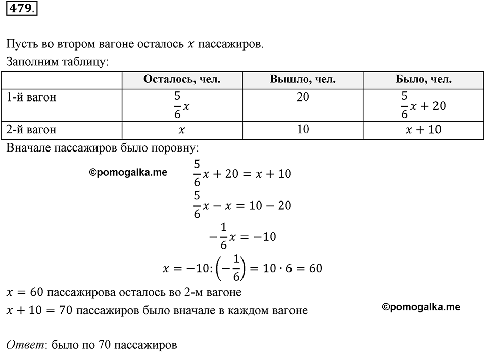 Часть 2. Рациональные числа. §9. Координаты на плоскости. Часть 2, номер №479 — решение 1