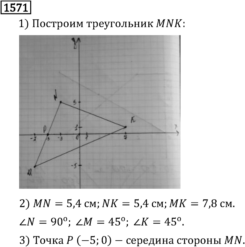 Рациональные числа. 9.48 Вопросы и задачи на повторение. Номер №1571 — решение 1